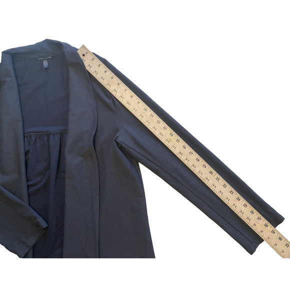 Eileen Fisher Jacket Womens Large Gray Open Front Blazer Cardigan Capsule Piece - Picture 6 of 8